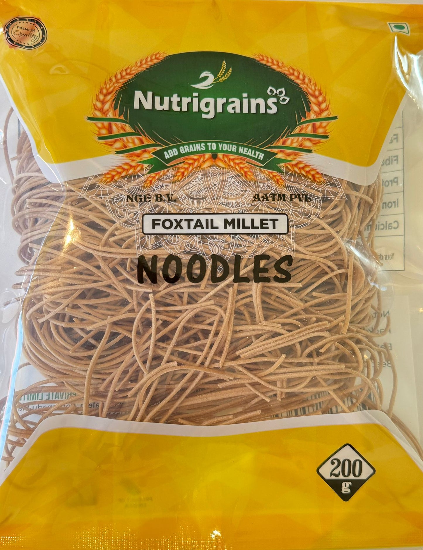 Nutrigrains Foxtail Millet Noodles with Noodles Masala 200GM