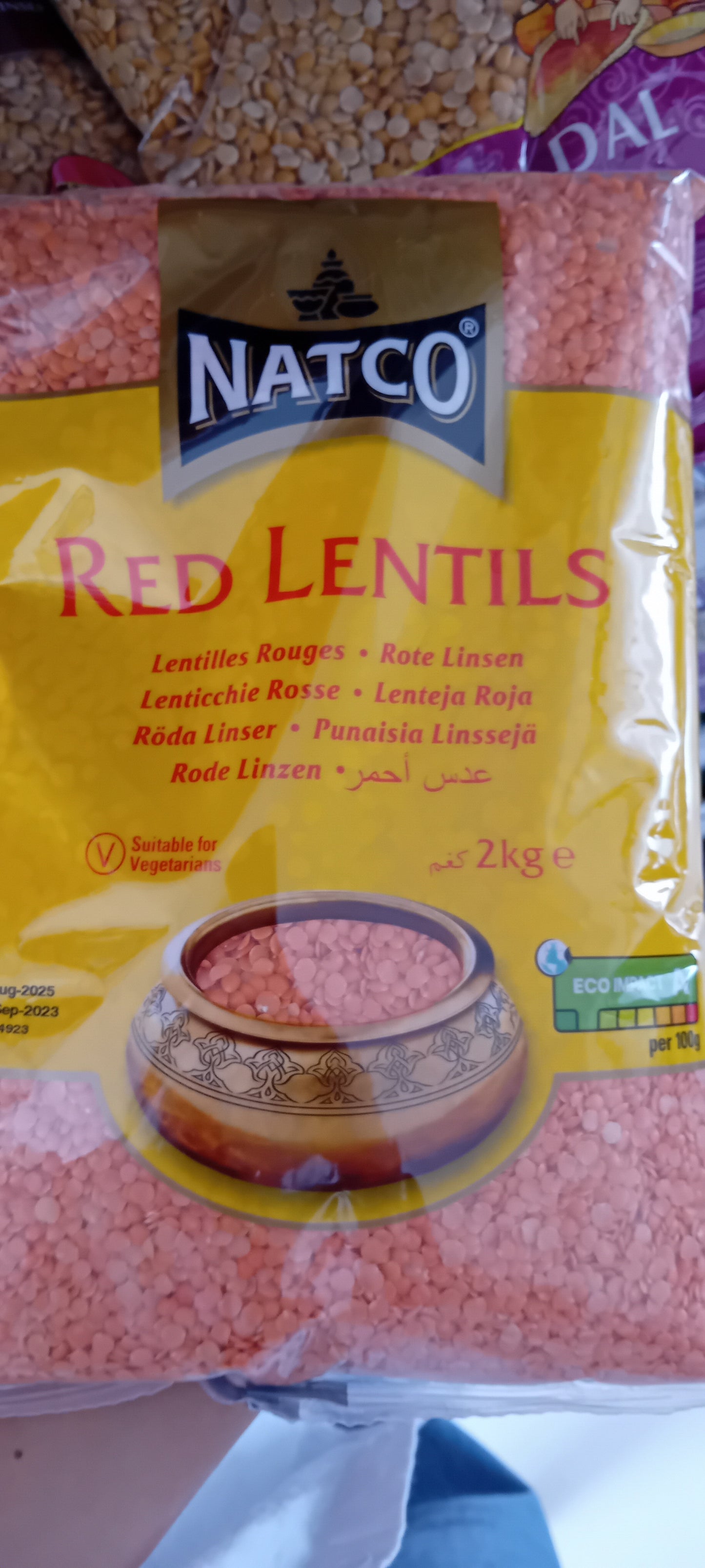 Natco red lentils 2kg