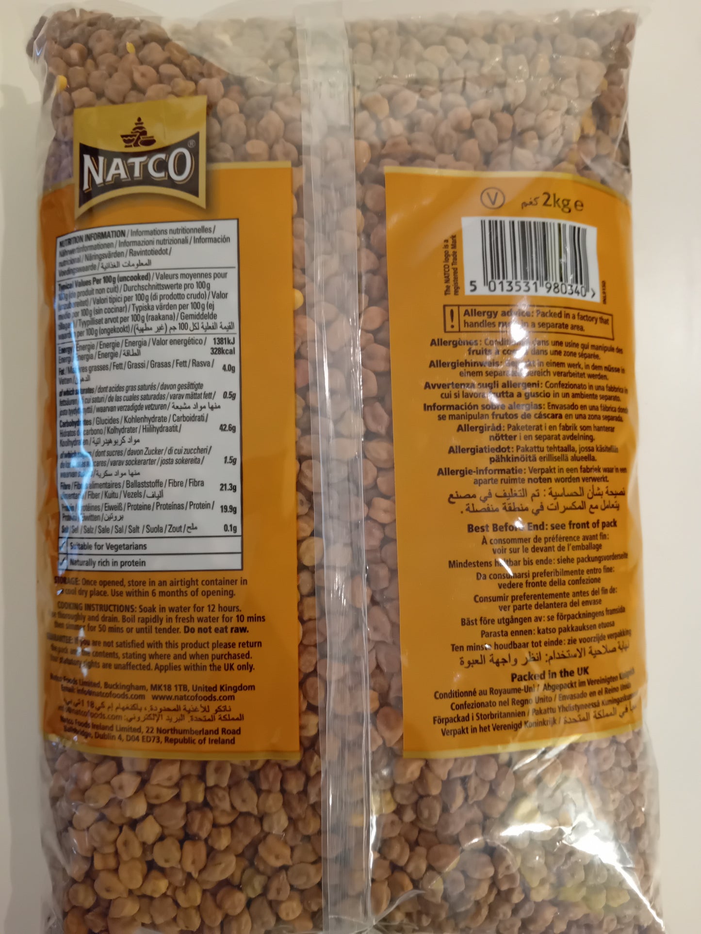 Natcho kala chana brown chick peas 2kg