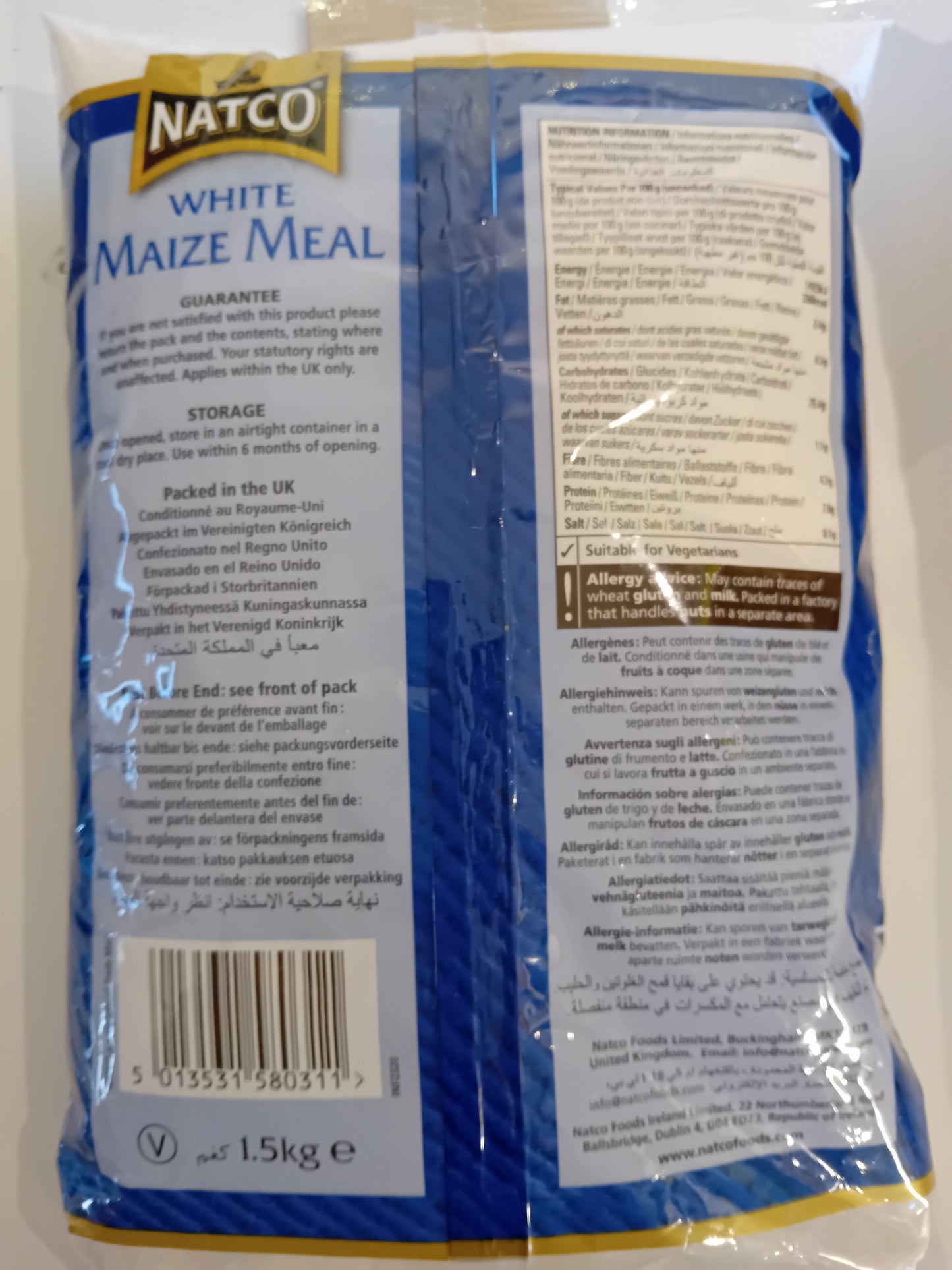 Natco white maize meal 1.5kg