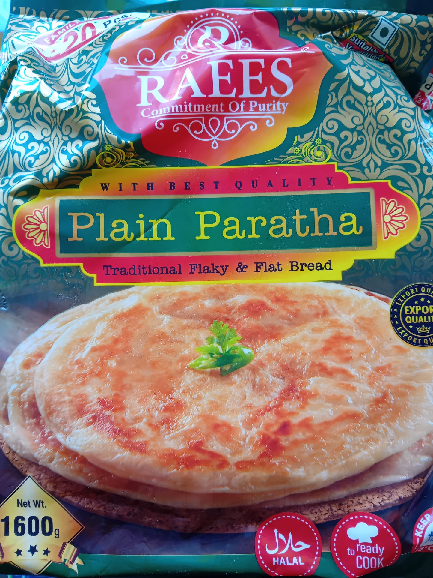 Raees Paratha Plain 1,6kg Family Pack