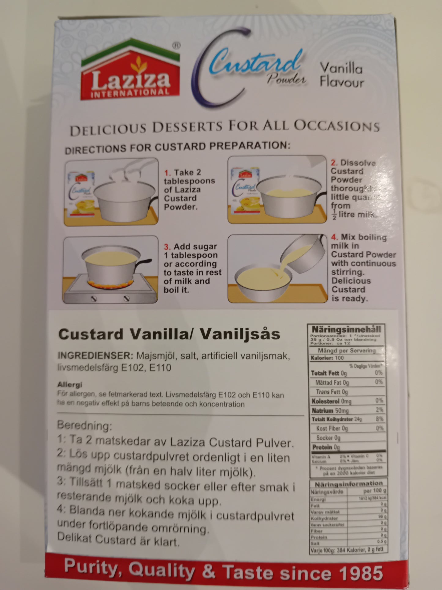 Vanilla Custard Powder