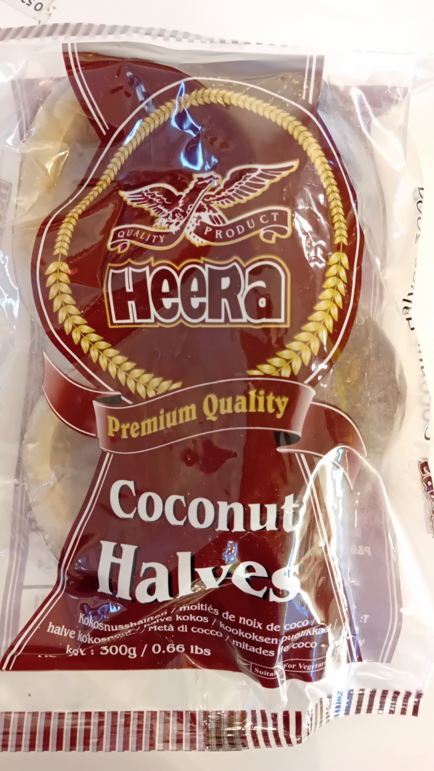 Dried halves coconut