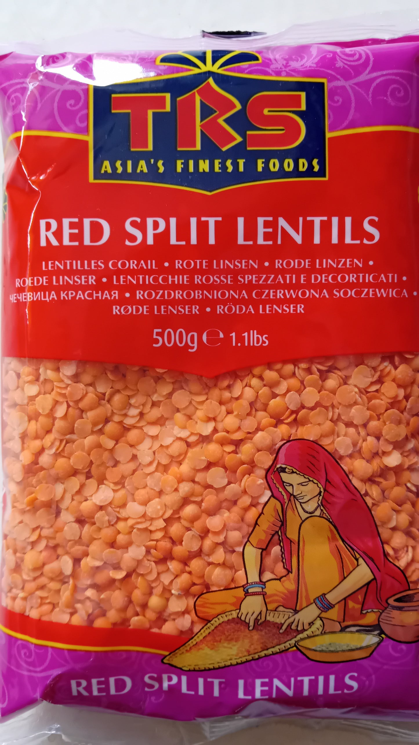 Red split lentils 500g