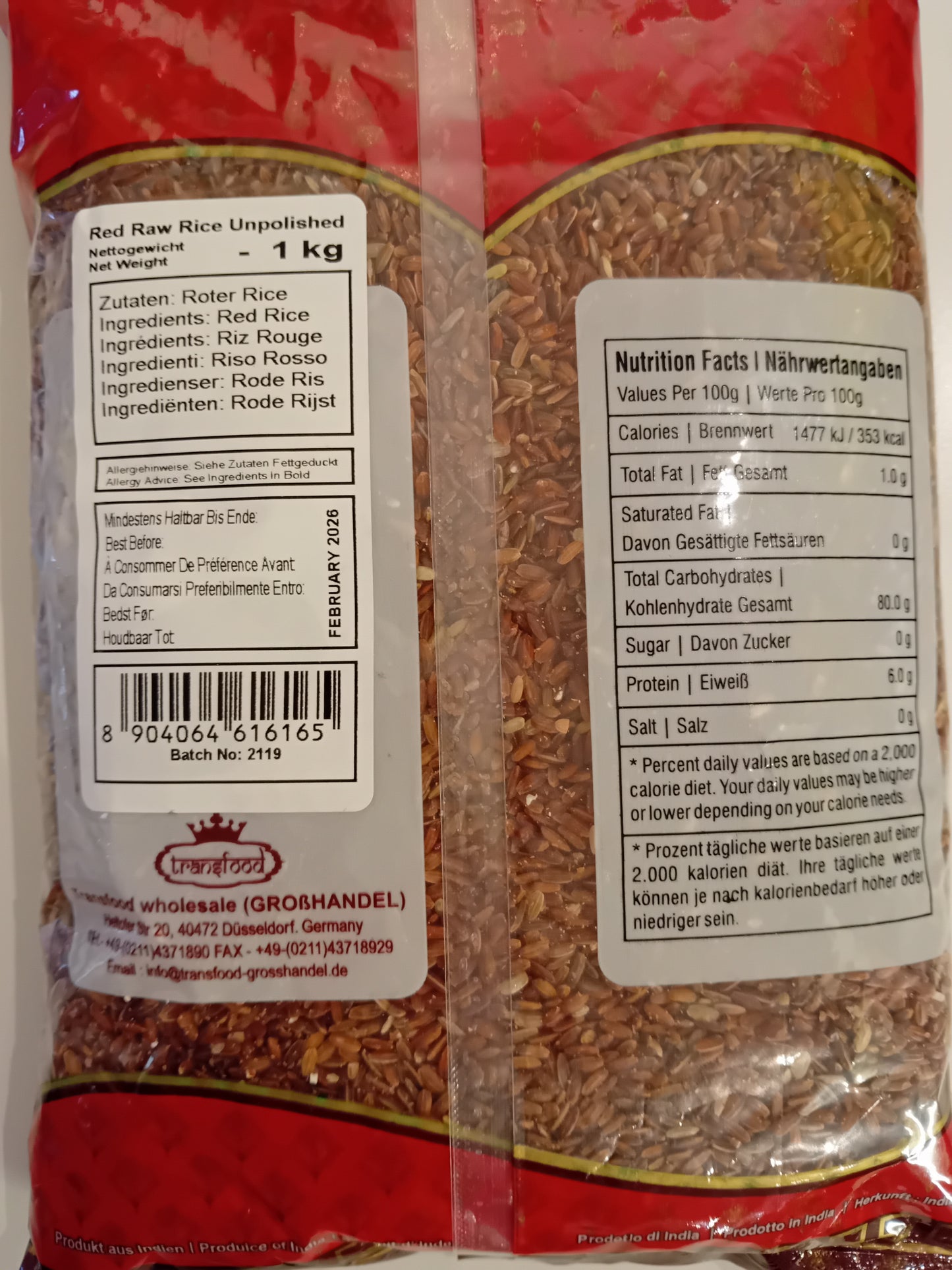 Annam Red Raw Rice unpolished